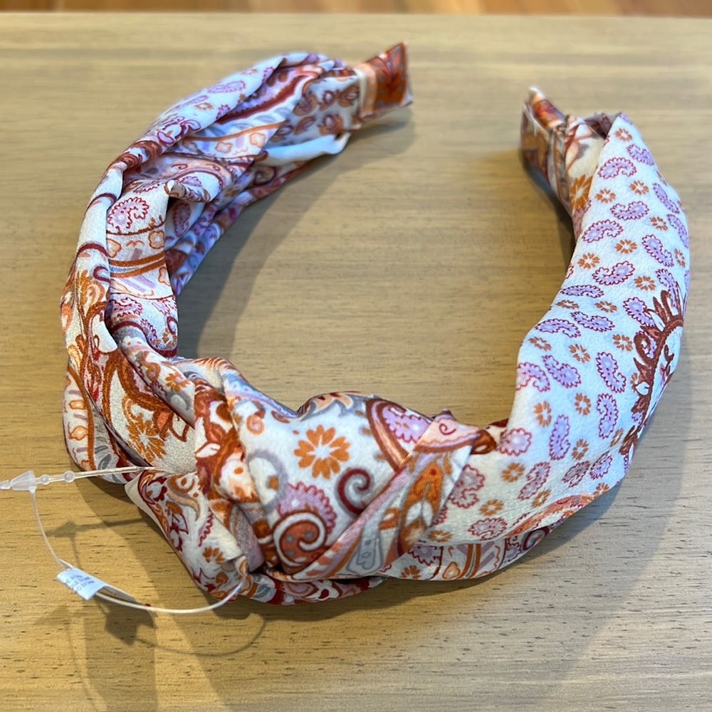 Anthropologie paisley headband with top knot NWT
